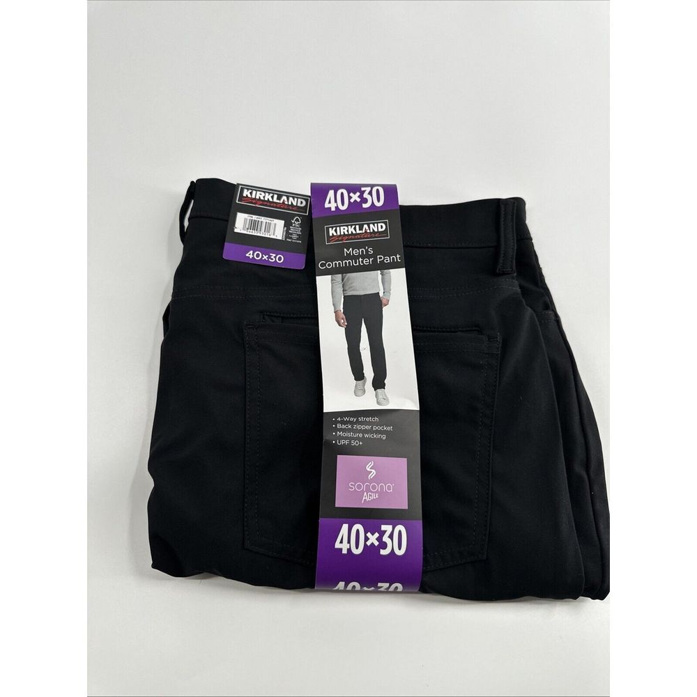 Kirkland Signature Men's Commuter Pant Black 40x30